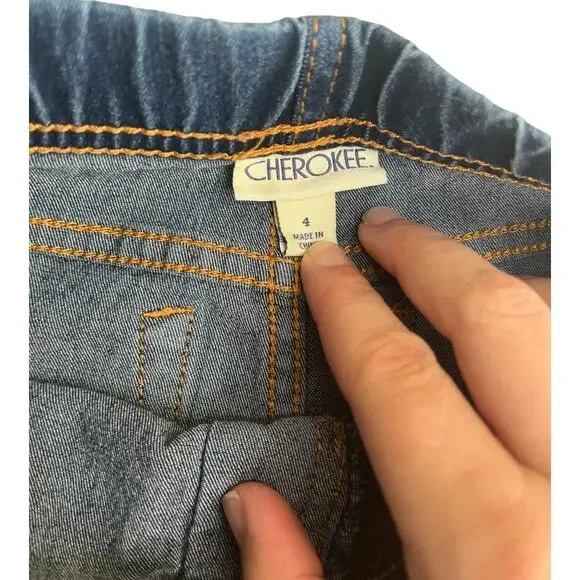 Cherokee blue denim stretch pull on Jeggings size 4 - Picture 3 of 4
